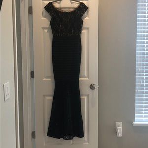 Black lace and sequins dress